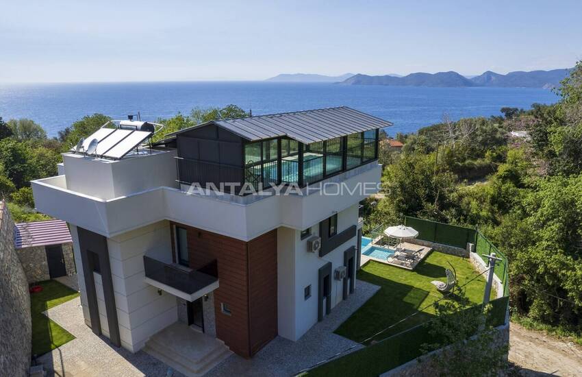 Villa Med Oavbruten Havsutsikt Och 4 Sovrum I Mugla Fethiye