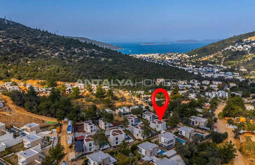 فيلا بتصميم مميز في مجمع آمن في بودروم توربا 4