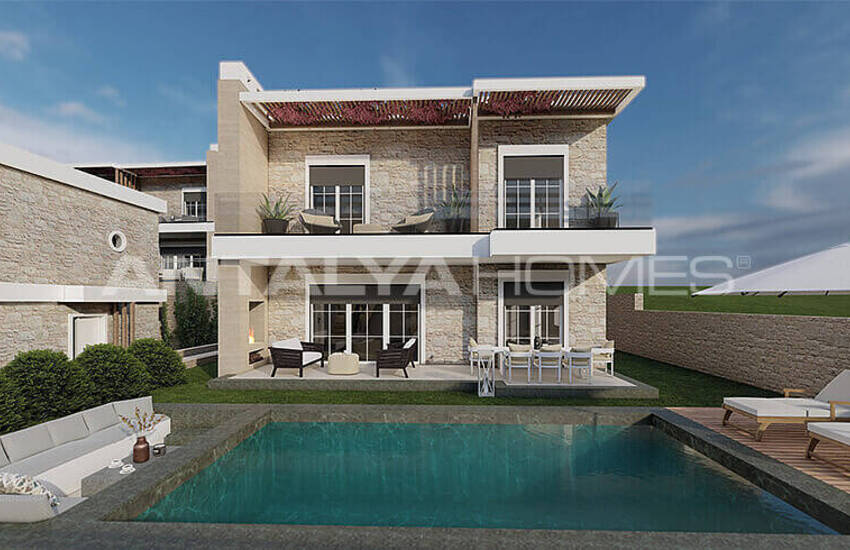 Виллы с Личными Бассейнами Рядом с Морем в Бодруме, Кючюкбюк 4