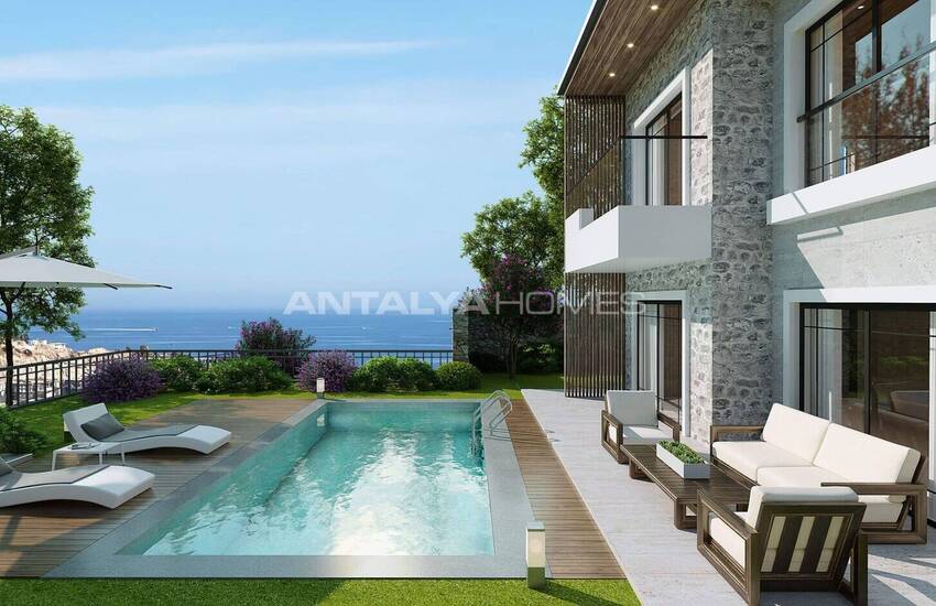 Sea View Villas with Private Pool and Garden in Bodrum