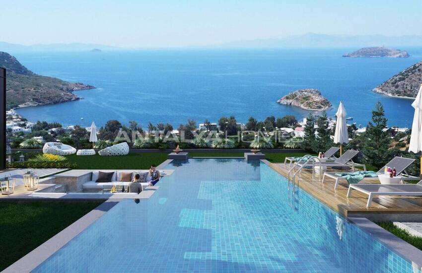 Sea View Villas Close to Sea in Bodrum Gumusluk