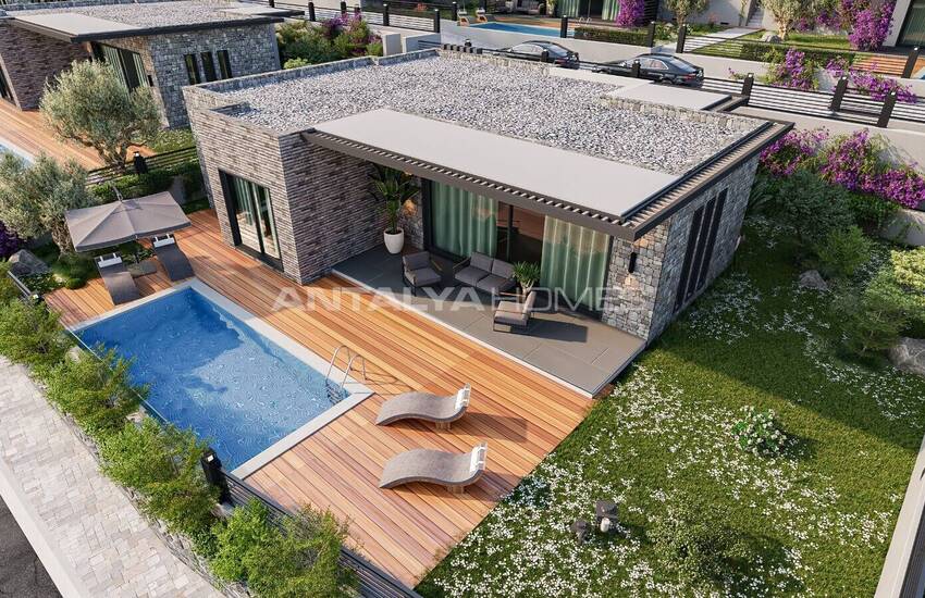Panoramablick Över Havet Stenvillor I Bodrum Yalikavak 4