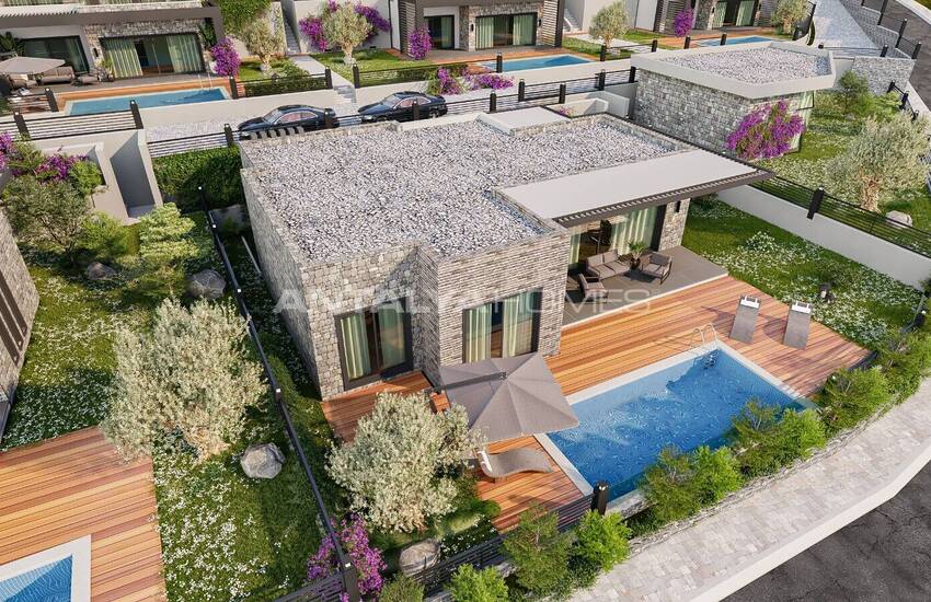 Panoramablick Över Havet Stenvillor I Bodrum Yalikavak 14