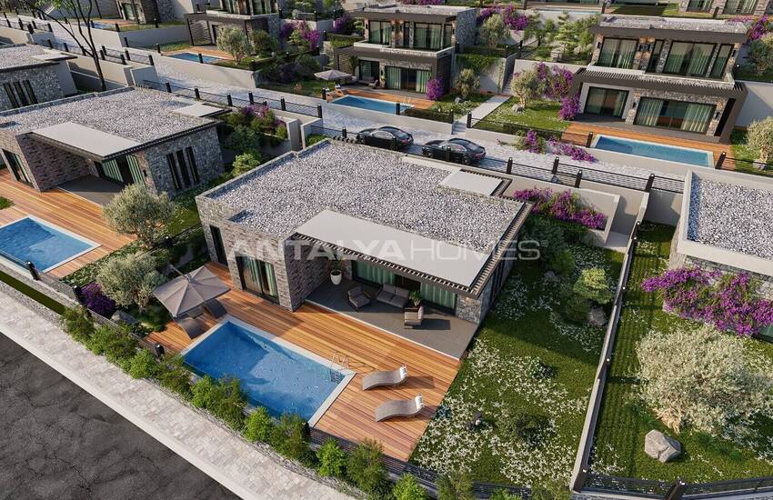Panoramablick Över Havet Stenvillor I Bodrum Yalikavak 16