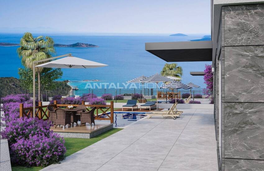 Einzel Häuser Mit Panoramablick Auf Das Meer In Bodrum, Türkei 4