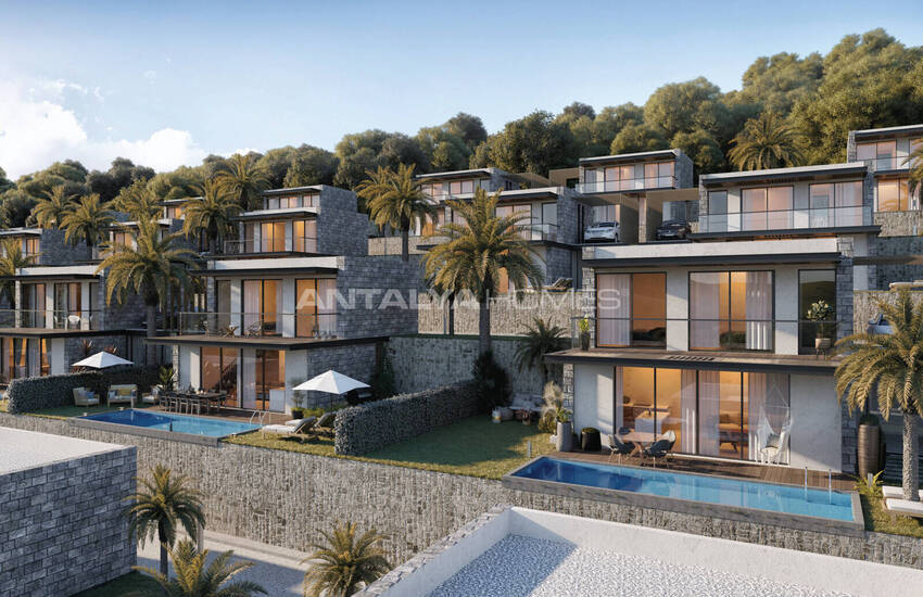 Fristående Villor Med Pool Och Havsutsikt I Bodrum Gumusluk 2