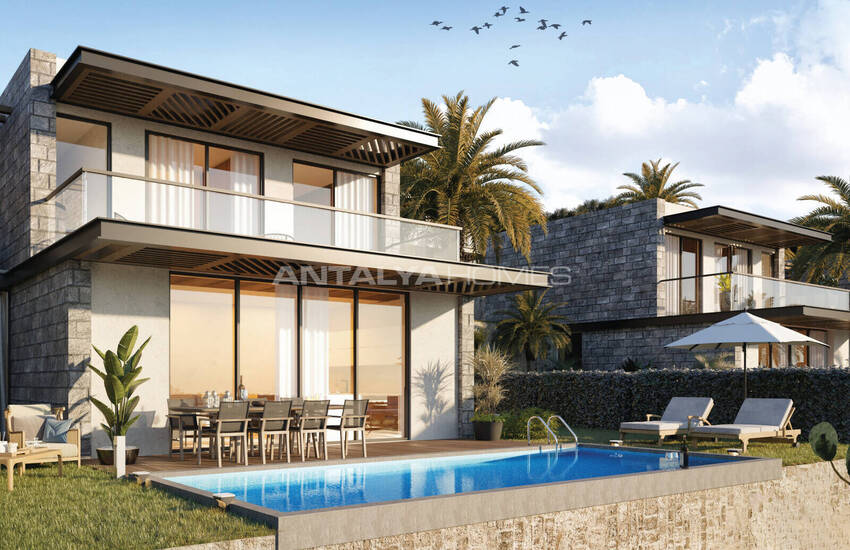 Fristående Villor Med Pool Och Havsutsikt I Bodrum Gumusluk 1