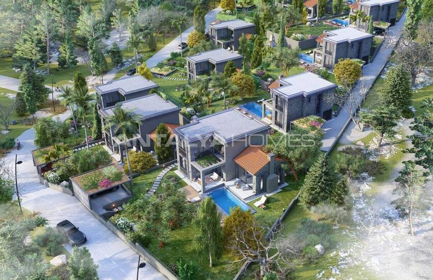 Vrijstaande Stenen Huizen Met Zeezicht In Bodrum Mugla 13