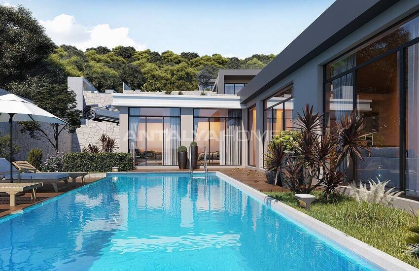 Detached Single Story Houses with Private Pools in Bodrum
