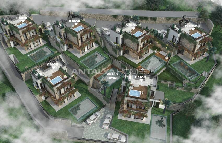 Квартиры в Проекте с Частными Бассейнами в Бодруме, Мугла 4