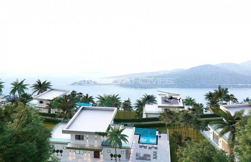 Luxury Houses with Private Beach and Heliport in Bodrum