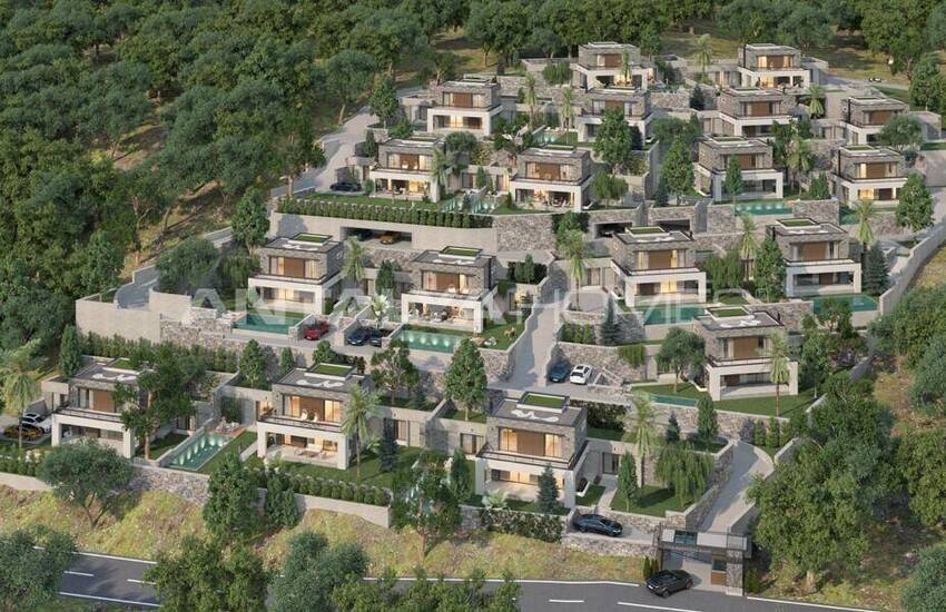 Bodrum Yalıçiftlik'de Doğa Manzaralı Müstakil Villalar 17