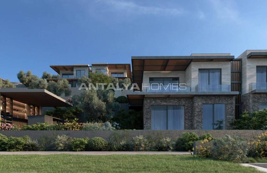 Sea View Properties in a Complex with Pool in Bodrum Gundogan 1