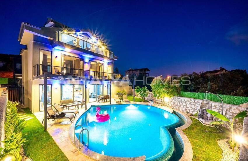 Chic Detached Villa with Indoor and Outdoor Pools in Fethiye