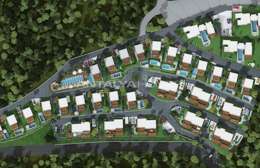 Bodrum Yalıkavak'ta Taş Kaplama Deniz Manzaralı Müstakil Villalar 20