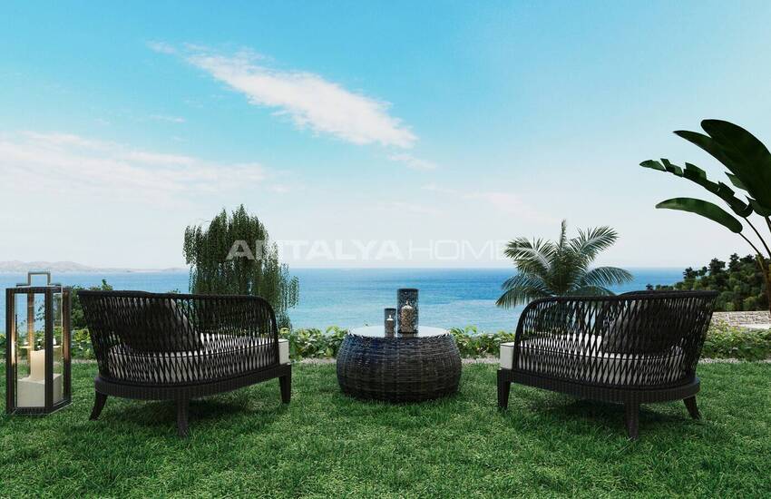 Bodrum Yalıkavak'ta Taş Kaplama Deniz Manzaralı Müstakil Villalar 17