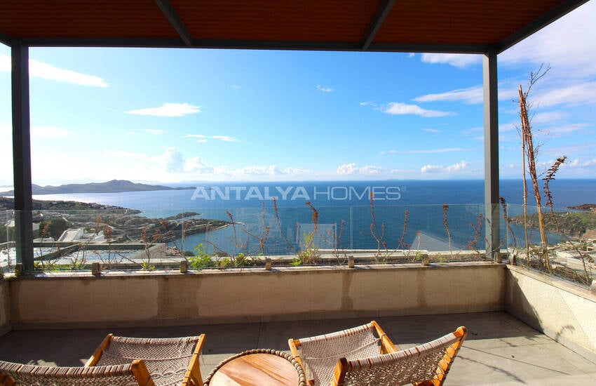 Bodrum Yalıkavak'ta Taş Kaplama Deniz Manzaralı Müstakil Villalar 13