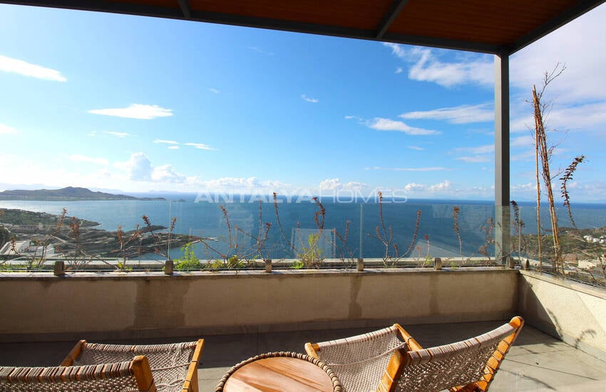 Bodrum Yalıkavak'ta Taş Kaplama Deniz Manzaralı Müstakil Villalar 8