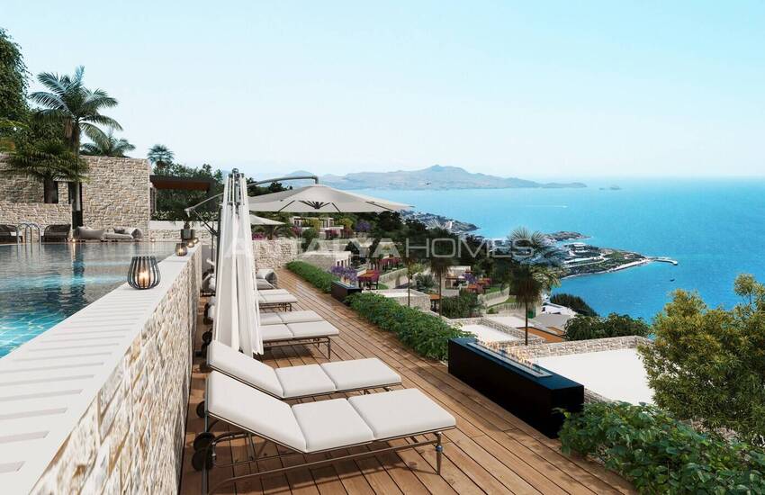 Sea-view Apartments in a Secure Complex in Bodrum Yalikavak