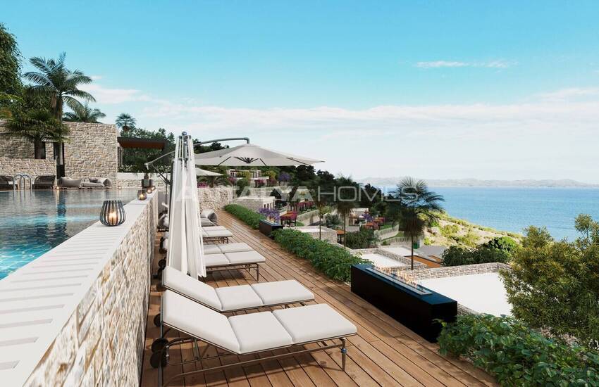 Lägenheter Med Havsutsikt I Ett Komplex I Bodrum Yalikavak 11