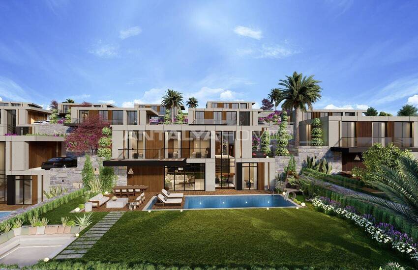 منازل دوبلكس منفصلة ذات تصميم واسع في بودروم توركبوكو 20