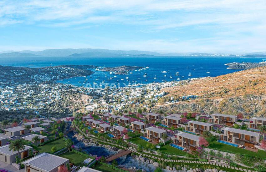 منازل دوبلكس منفصلة ذات تصميم واسع في بودروم توركبوكو 2