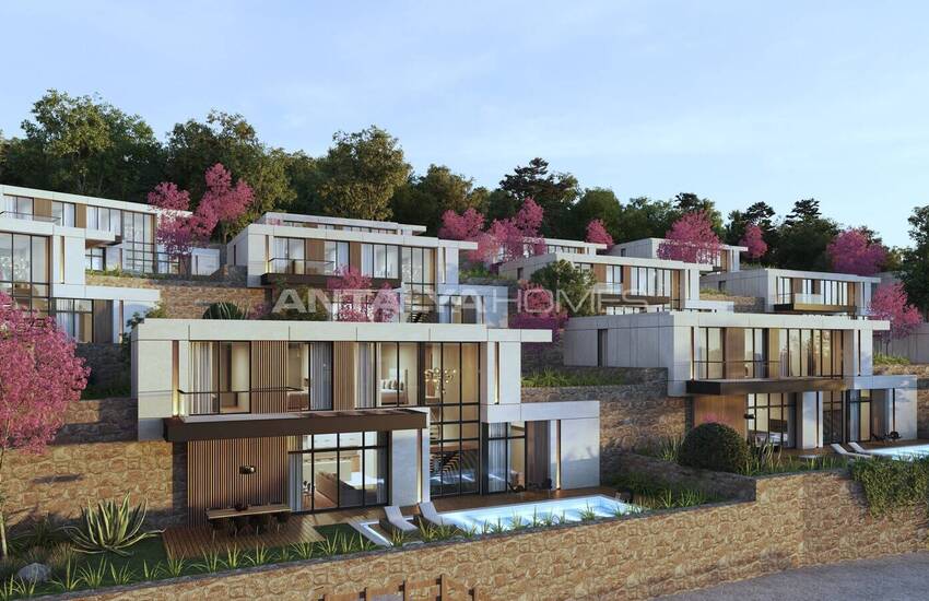 منازل دوبلكس منفصلة ذات تصميم واسع في بودروم توركبوكو 15