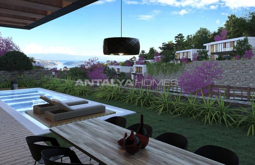 منازل دوبلكس منفصلة ذات تصميم واسع في بودروم توركبوكو 18