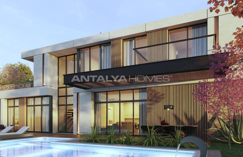 منازل دوبلكس منفصلة ذات تصميم واسع في بودروم توركبوكو 6