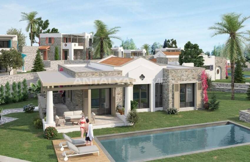 Houses with Private Pools and Sea Views in Bodrum Gumusluk