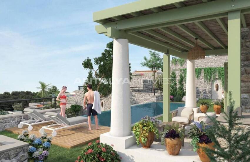 Bodrum Gümüşlük'te Özel Havuzlu ve Deniz Manzaralı Evler 9
