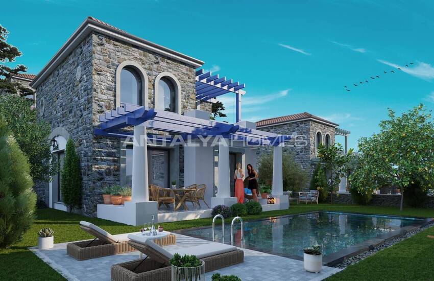 Detached Villas with Private Pools in Bodrum Kadikalesi