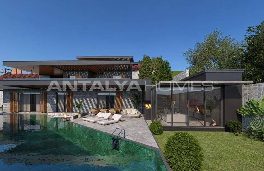 Detached Stone Villas with Private Pool in Bodrum Gumusluk