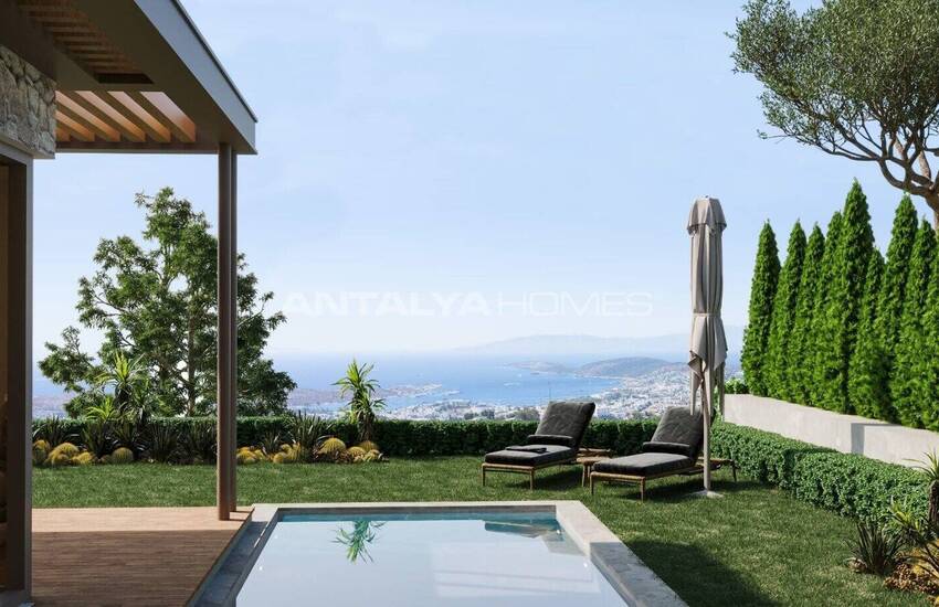 Detached Real Estate with Sea View in Central Location in Bodrum