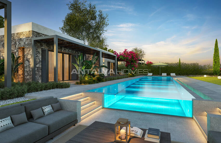 Houses with Sea View and Outbuilding in Bodrum Gumusluk 1