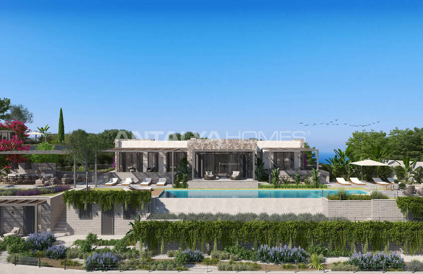 Houses with Sea View and Outbuilding in Bodrum Gumusluk 19
