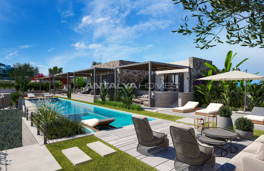 Houses with Sea View and Outbuilding in Bodrum Gumusluk 4