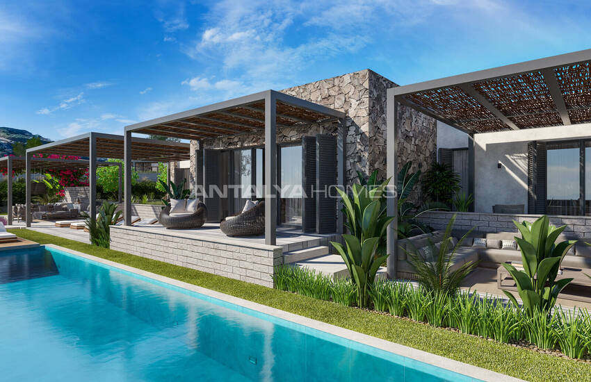Houses with Sea View and Outbuilding in Bodrum Gumusluk 15
