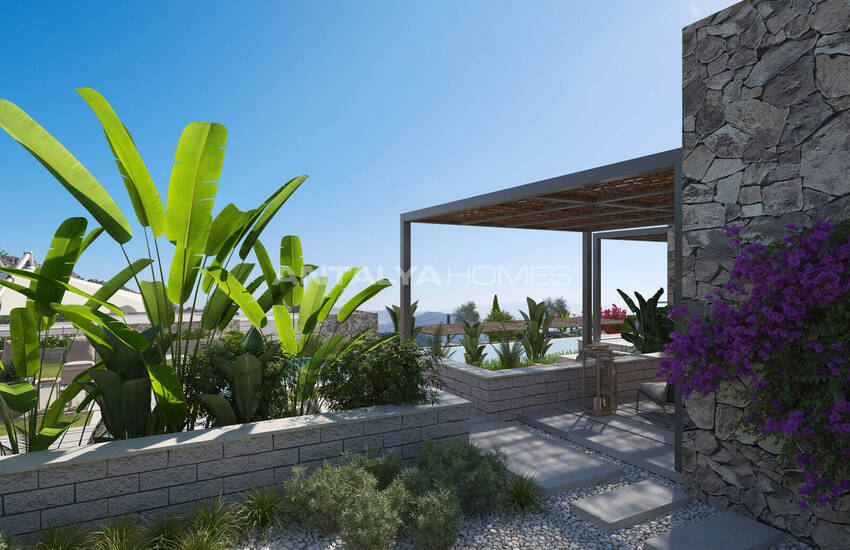 Houses with Sea View and Outbuilding in Bodrum Gumusluk 16