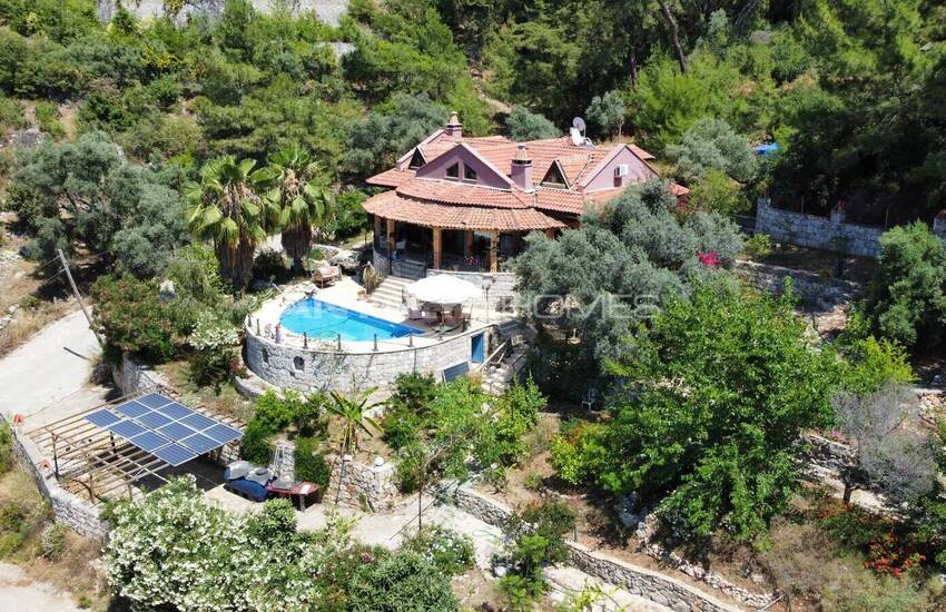 House with Private Pool and Butterfly Valley View in Fethiye Mugla
