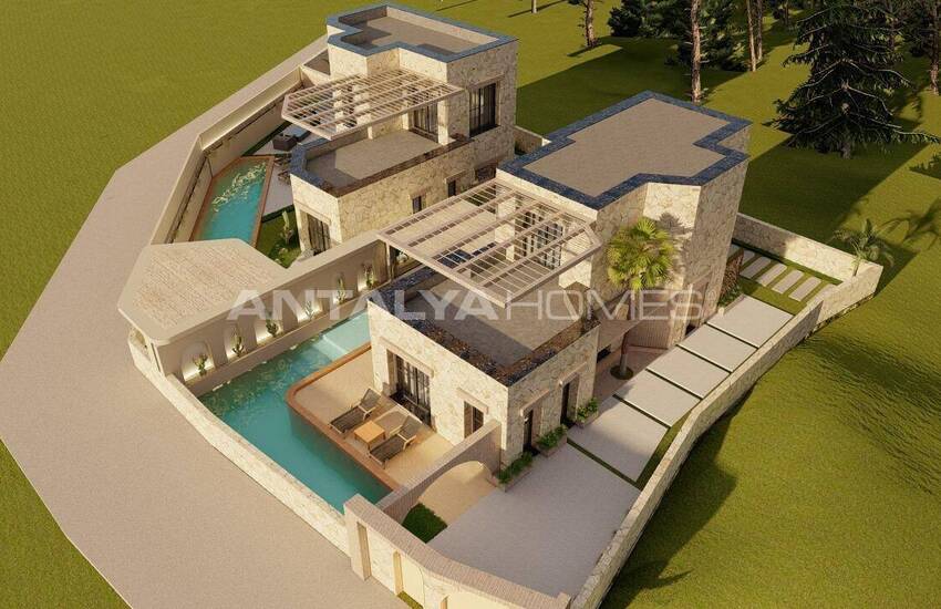Vrijstaande Huizen Met Zeezicht En Zwembad In Bodrum Gumusluk 18