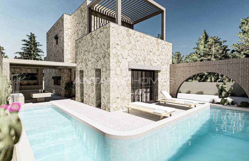 Detached Sea-view Houses with Private Pool in Bodrum Gumusluk