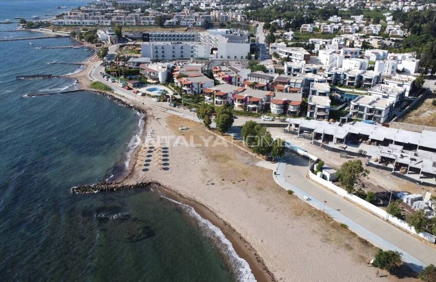 Strandnära Lägenhet Med Terrass Med Havsutsikt I Bodrum Turkiet