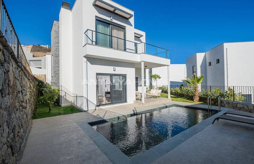 Detached Sea-view Houses with Private Pool in Bodrum Turkey