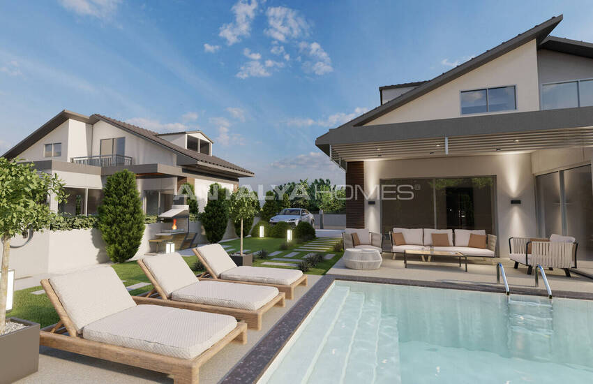 Detached Houses in a Complex with Pool in Çalış Fethiye 7