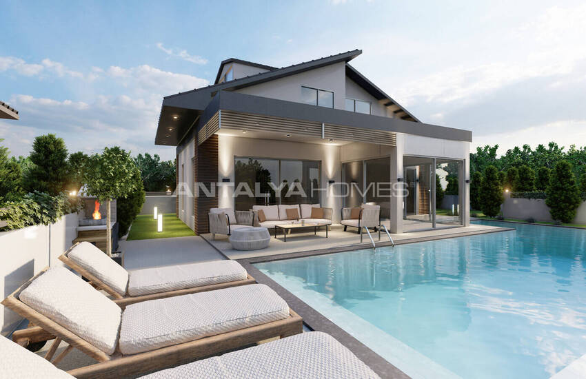 Detached Houses in a Complex with Pool in Çalış Fethiye 5