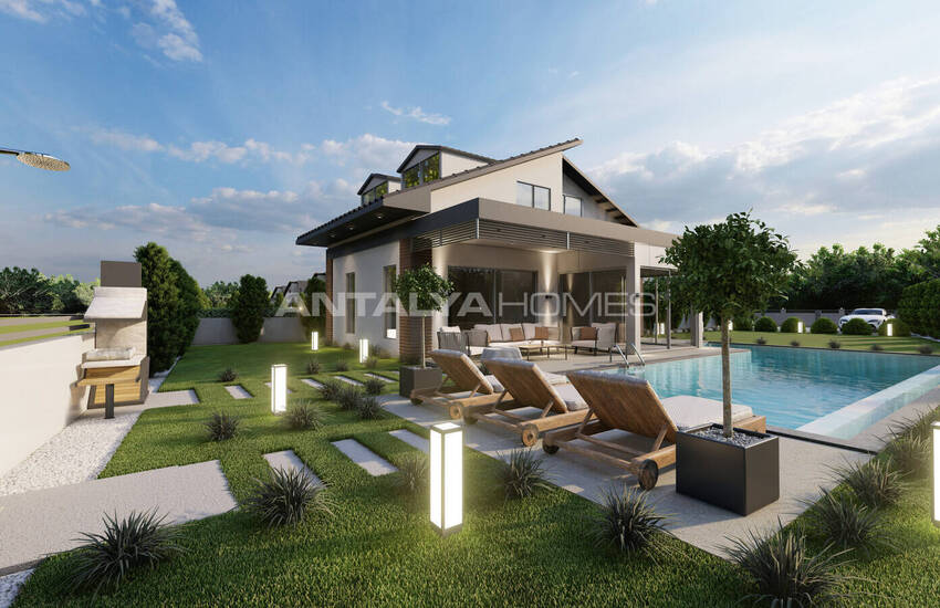Detached Houses in a Complex with Pool in Çalış Fethiye 4