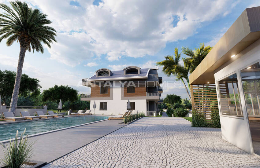 Квартиры с 2 спальнями в охраняемом комплексе в Сейдикемер Мугла 15