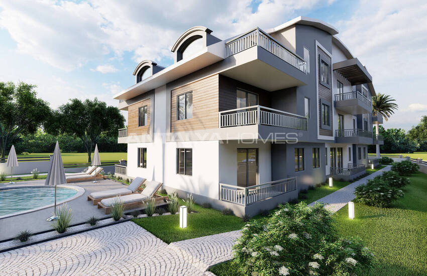 Квартиры с 2 спальнями в охраняемом комплексе в Сейдикемер Мугла 14