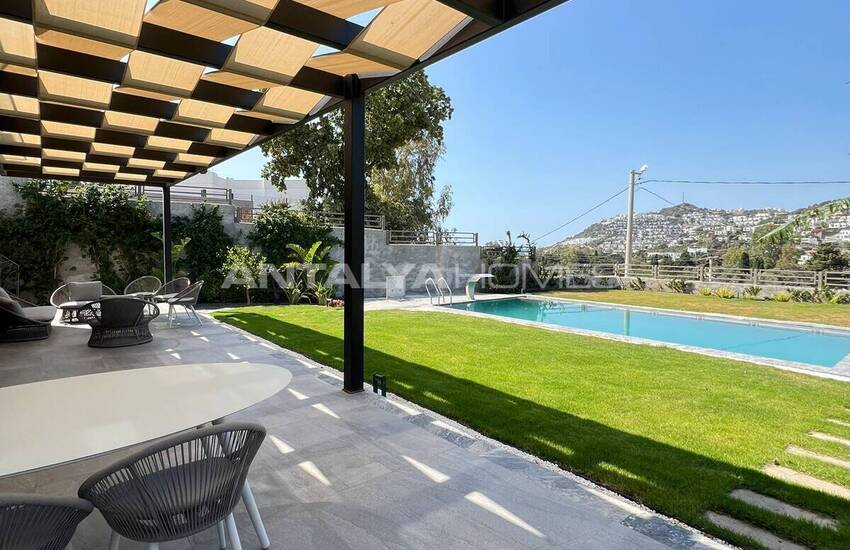 خانه‌هایی با استخر خصوصی و منظره دریا در بدروم گوموشلوک 5